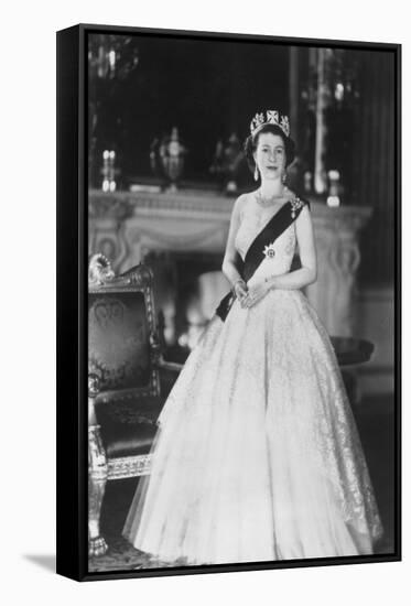 HM Queen Elizabeth II at Buckingham Palace, 12th March 1953-Sterling Henry Nahum Baron-Framed Stretched Canvas