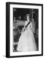 HM Queen Elizabeth II at Buckingham Palace, 12th March 1953-Sterling Henry Nahum Baron-Framed Photographic Print