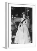 HM Queen Elizabeth II at Buckingham Palace, 12th March 1953-Sterling Henry Nahum Baron-Framed Photographic Print