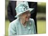HM Queen Elizabeth in turquoise at Royal Ascot-Associated Newspapers-Mounted Photo