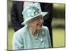 HM Queen Elizabeth in turquoise at Royal Ascot-Associated Newspapers-Mounted Photo