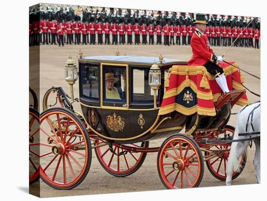 Hm Queen, Trooping Colour 2012, Queen's Birthday Parade, Whitehall, Horse Guards, London, England-Hans Peter Merten-Stretched Canvas