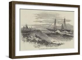 Hm Steam-Vessel Flamer, on a Reef South-East of Monrovia-null-Framed Giclee Print