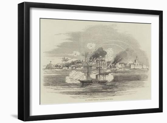 Hm Steamer Scourge Attacking Danish Accra-null-Framed Giclee Print