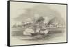 Hm Steamer Scourge Attacking Danish Accra-null-Framed Stretched Canvas