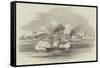 Hm Steamer Scourge Attacking Danish Accra-null-Framed Stretched Canvas