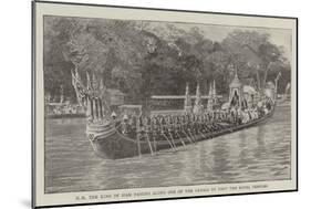 Hm the King of Siam Passing Along One of the Canals to Visit the Royal Temples-null-Mounted Giclee Print