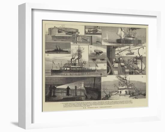 Hm Turret-Ship Dreadnought-William Edward Atkins-Framed Giclee Print