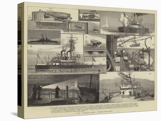 Hm Turret-Ship Dreadnought-William Edward Atkins-Stretched Canvas