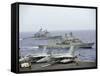 HMAS Ballarat of the Royal Australian Navy Cruises Alongside US Navy Ships-Stocktrek Images-Framed Stretched Canvas