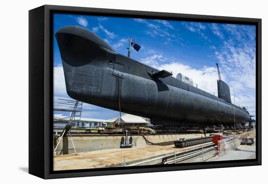 Hmas Ovens Submarine in the Western Australian Maritime Museum-Michael Runkel-Framed Stretched Canvas