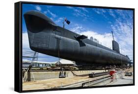 Hmas Ovens Submarine in the Western Australian Maritime Museum-Michael Runkel-Framed Stretched Canvas