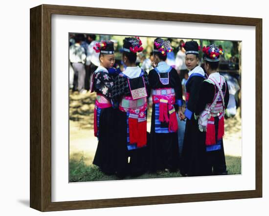 Hmong Girls, Luang Prabang, Laos, Asia-Bruno Morandi-Framed Photographic Print