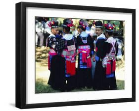 Hmong Girls, Luang Prabang, Laos, Asia-Bruno Morandi-Framed Photographic Print