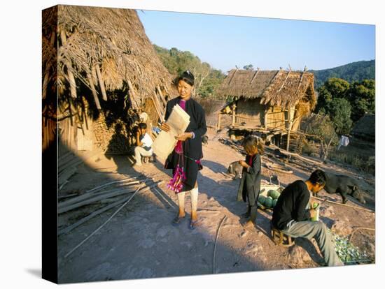 Hmong Village of Ban Mak Phoun, Between Udomoxai (Udom Xai) and Luang Nam Tha, Laos, Indochina-Jane Sweeney-Stretched Canvas