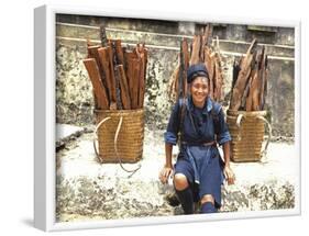 Hmong woman in Sapa region, North Vietnam-Godong-Framed Photographic Print