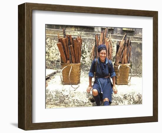 Hmong woman in Sapa region, North Vietnam-Godong-Framed Photographic Print