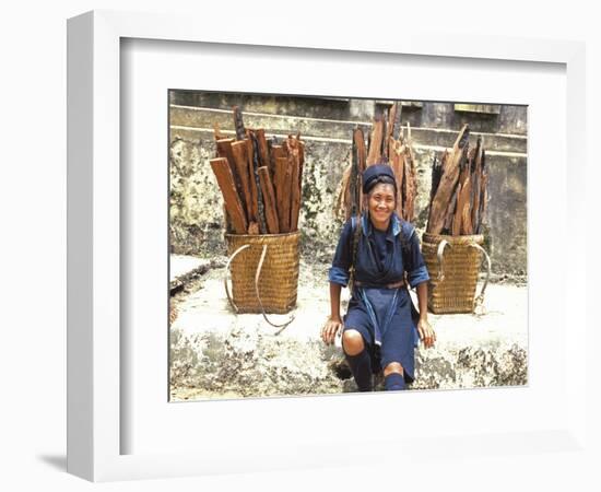 Hmong woman in Sapa region, North Vietnam-Godong-Framed Photographic Print