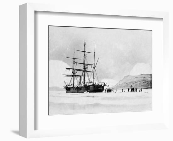 HMS Alert in Arctic Circle-null-Framed Photographic Print