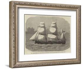 HMS Amazon, Screw Sloop of War, Destroyed by the Collision with the Cork Steam-Packet Osprey-Edwin Weedon-Framed Giclee Print