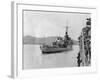 HMS Amethyst, after Action on the Yangtze River, 20th April 1949-null-Framed Giclee Print