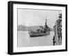 HMS Amethyst, after Action on the Yangtze River, 20th April 1949-null-Framed Giclee Print