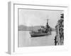 HMS Amethyst, after Action on the Yangtze River, 20th April 1949-null-Framed Giclee Print