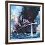 HMS Amethyst Runs the Gauntlet-James Edwin Mcconnell-Framed Giclee Print