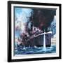 HMS Amethyst Runs the Gauntlet-James Edwin Mcconnell-Framed Giclee Print