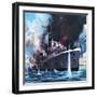 HMS Amethyst Runs the Gauntlet-James Edwin Mcconnell-Framed Giclee Print