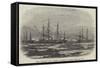 HMS Amphion and Cruiser Capturing Two Russian Vessels Off Riga-null-Framed Stretched Canvas