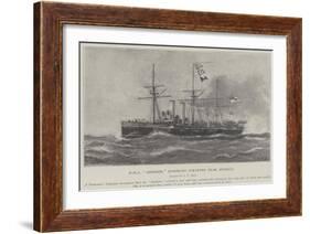 HMS Amphion, Reported Stranded Near Antigua-Fred T. Jane-Framed Giclee Print