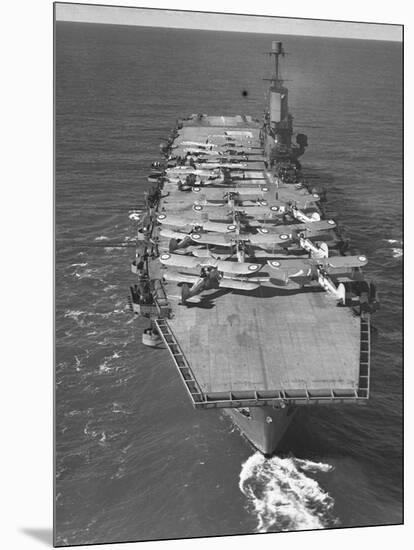 HMS Ark Royal Aircraft Carrier-null-Mounted Photographic Print