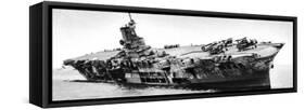 HMS 'Ark Royal' Listing to Starboard, Second World War, 1941-null-Framed Stretched Canvas