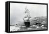 HMS Assistance and Pioneer Breaking Out of Winter Quarters in 1854-null-Framed Stretched Canvas