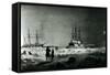 HMS Assistance and Pioneer in Winter Quarters Returning Daylight-null-Framed Stretched Canvas