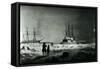 HMS Assistance and Pioneer in Winter Quarters Returning Daylight-null-Framed Stretched Canvas