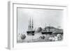 HMS Assistance in Tow of Pioneer Passing John Harrow Mount, North Wellington Channel in 1853-null-Framed Giclee Print