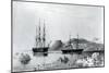 HMS Assistance in Tow of Pioneer Passing John Harrow Mount, North Wellington Channel in 1853-null-Mounted Giclee Print