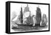 HMS 'Assistance', 'North Star' and 'Resolute', 1852-null-Framed Stretched Canvas