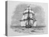 Hms Beagle Among Porpoises Charles Darwin's Research Ship-R.t. Pritchett-Stretched Canvas