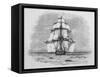 Hms Beagle Among Porpoises Charles Darwin's Research Ship-R.t. Pritchett-Framed Stretched Canvas
