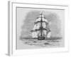 Hms Beagle Among Porpoises Charles Darwin's Research Ship-R.t. Pritchett-Framed Photographic Print