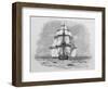 Hms Beagle Among Porpoises Charles Darwin's Research Ship-R.t. Pritchett-Framed Photographic Print