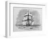 Hms Beagle Among Porpoises Charles Darwin's Research Ship-R.t. Pritchett-Framed Photographic Print