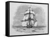 Hms Beagle Among Porpoises Charles Darwin's Research Ship-R.t. Pritchett-Framed Stretched Canvas