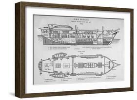 Hms Beagle Charles Darwin's Research Ship-R.t. Pritchett-Framed Photographic Print