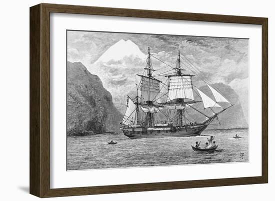 HMS Beagle in Straits of Magellan-null-Framed Giclee Print