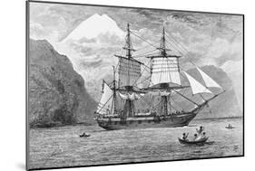 HMS Beagle in Straits of Magellan-null-Mounted Giclee Print