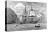 HMS Beagle in Straits of Magellan-null-Stretched Canvas